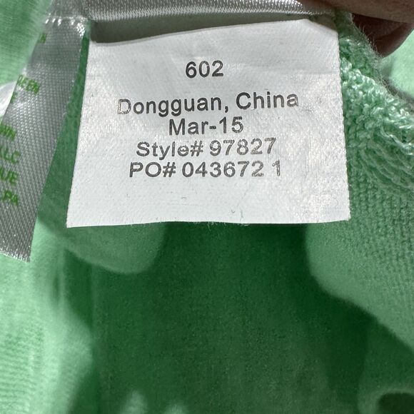 Lilly Pulitzer Alana Sweater 100% Linen Women's Size L Large Green Pullover - Picture 7 of 11